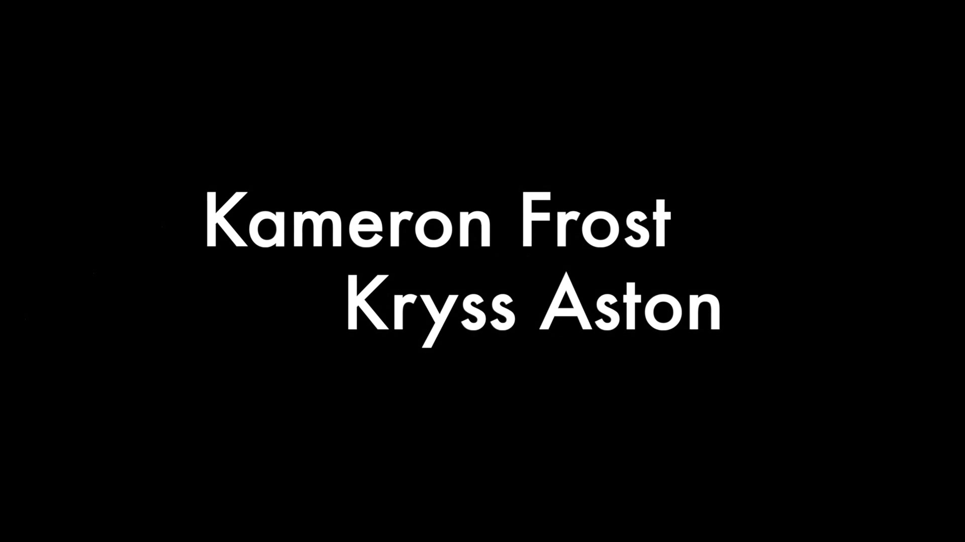 Kameron Frost and Kryss Aston
