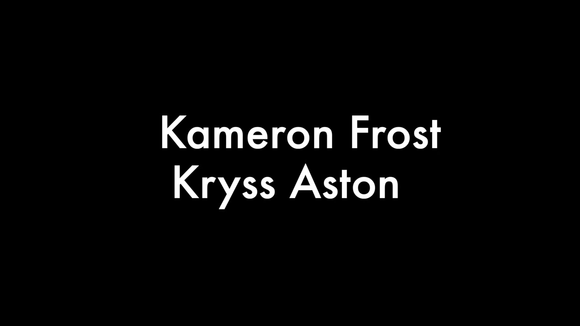 Kameron Frost and Kryss Aston