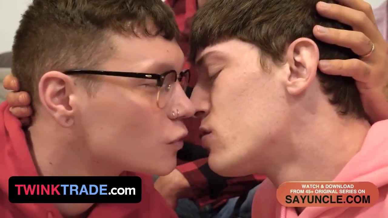 Twink Trade - Nerdy Twink And His Straight Friend Get Fucked By Ther Step Dads For Valentines Day
