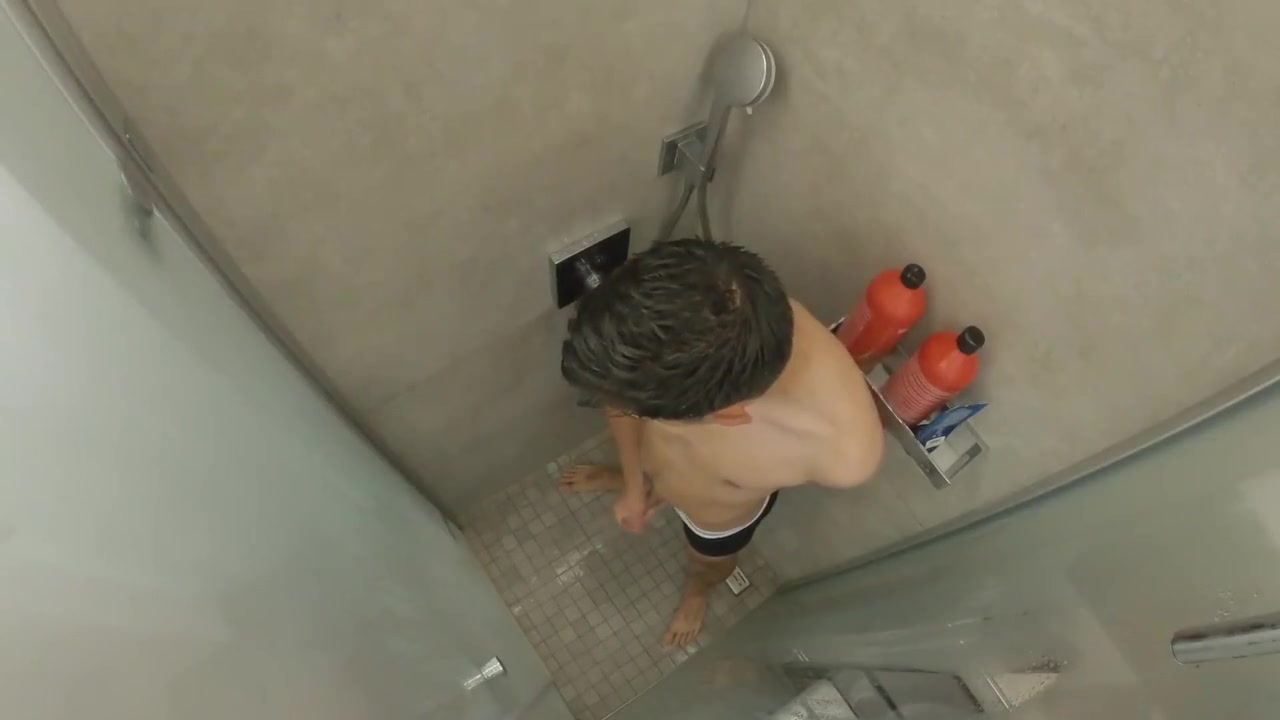 Gopro Films Boy While He Showers