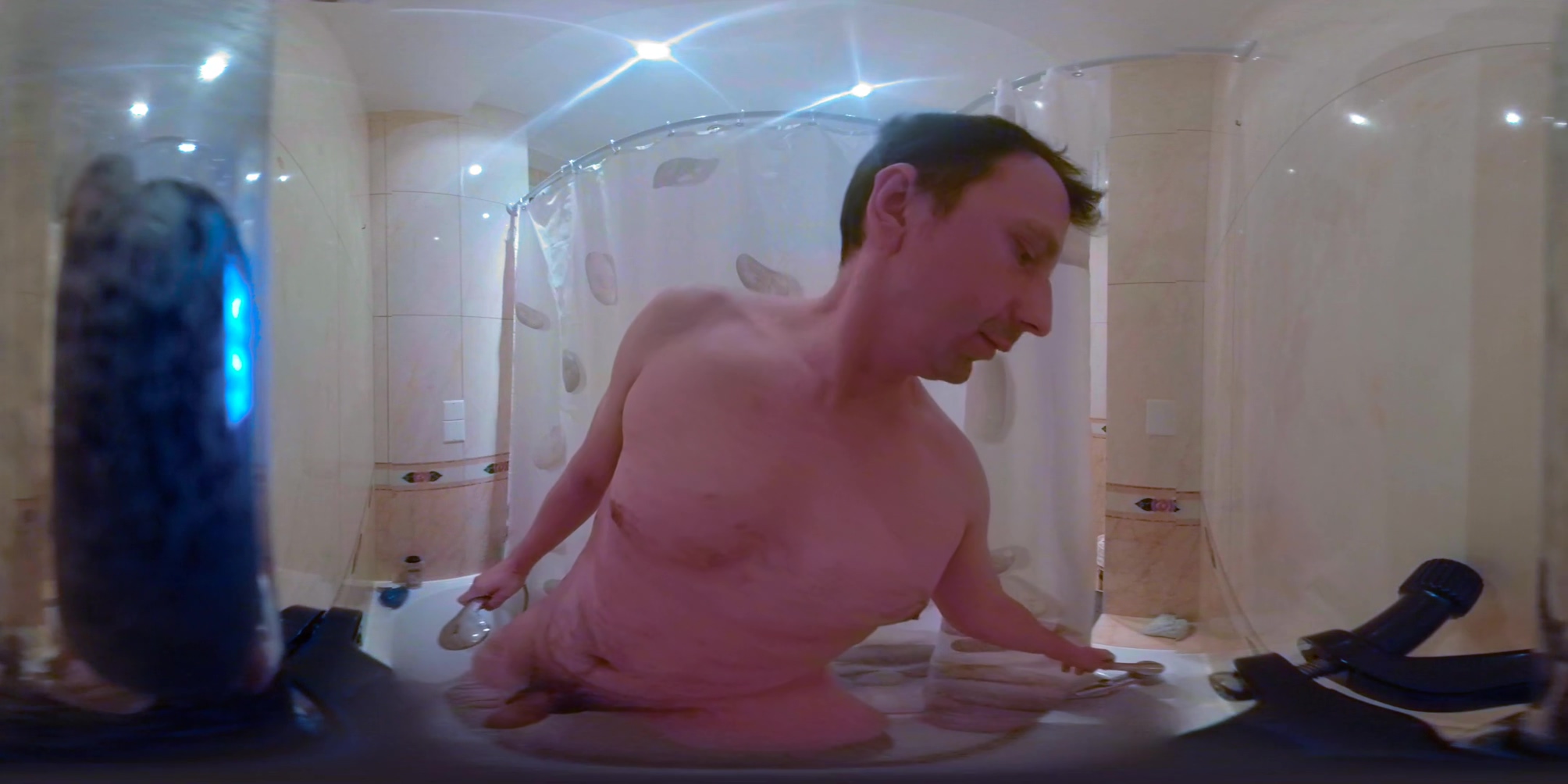 Vr Showering Chubby Hairy Uncut