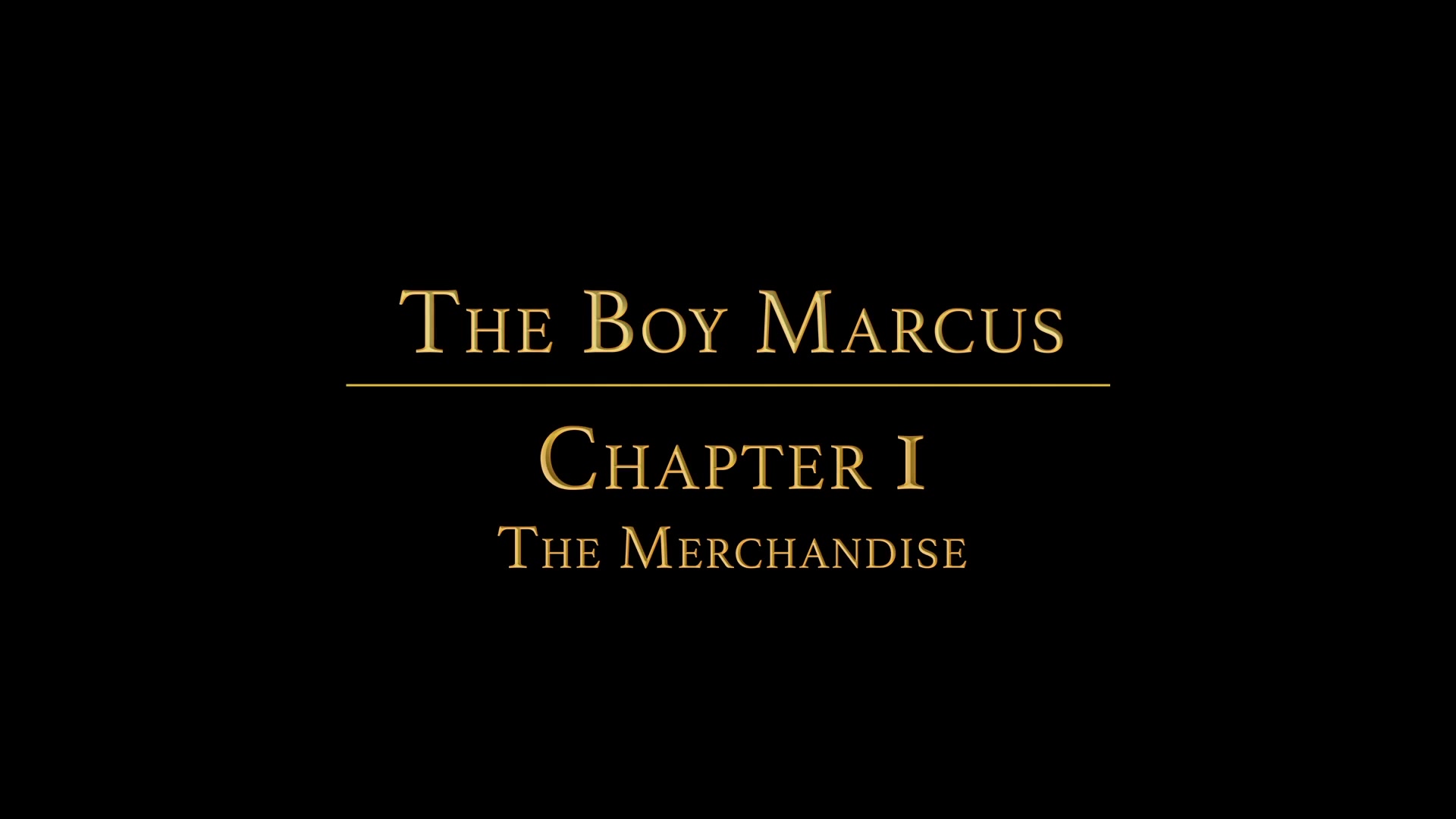 THE BOY MARCUS Chapter 1 - The Merchandise