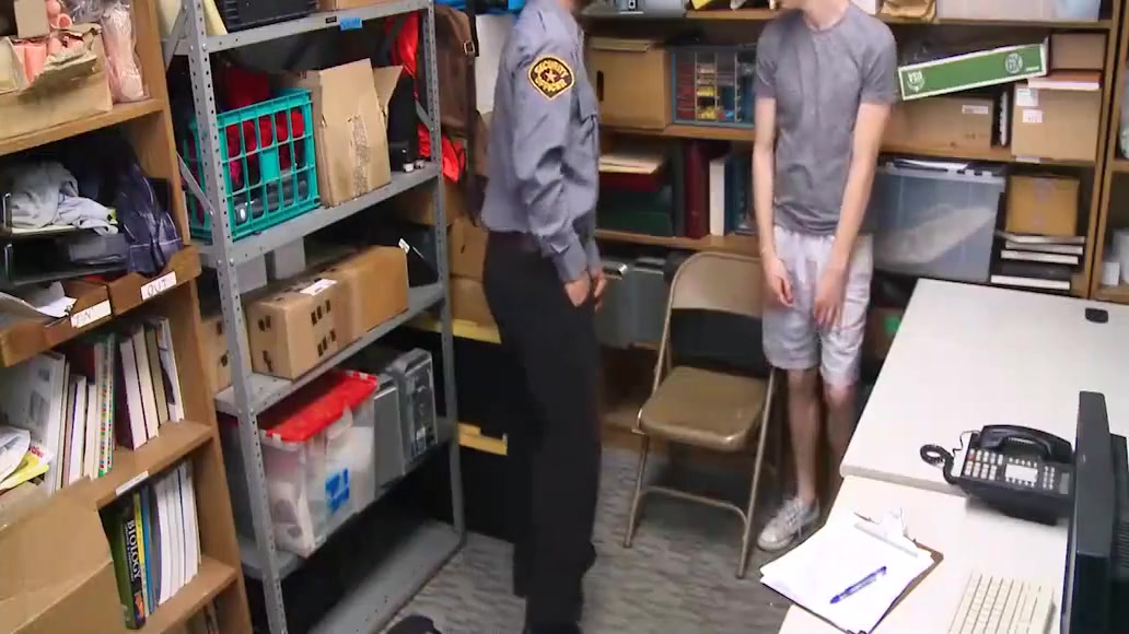 Bearded Mall Officer Fucks Shoplifting Straight Guy 7 Min