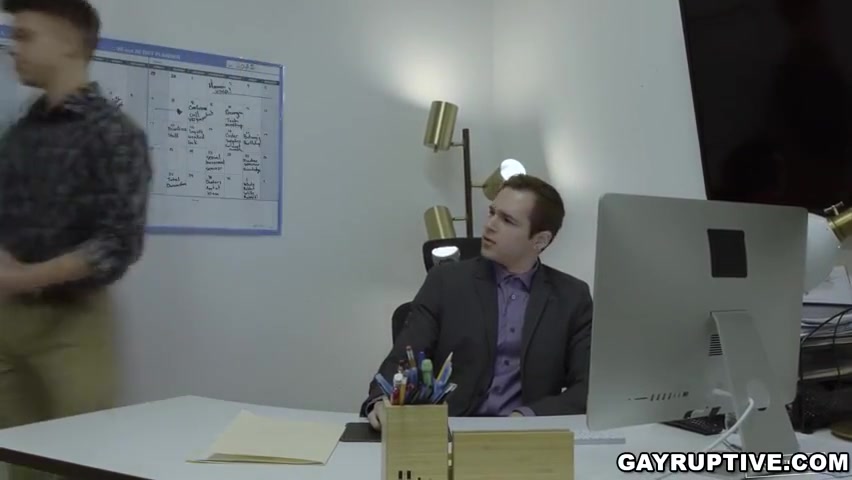 Trevor Harris And Jayden Marcos - Threesome Gay Anal Sex In The Office With Boss