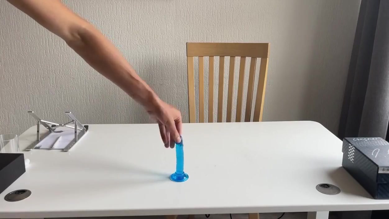 Home Office Perk: Anal Play On The Desk. Put That Dildo In The Ass