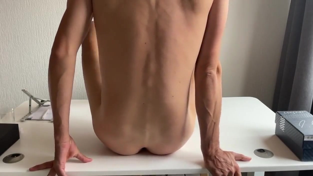 Home Office Perk: Anal Play On The Desk. Put That Dildo In The Ass
