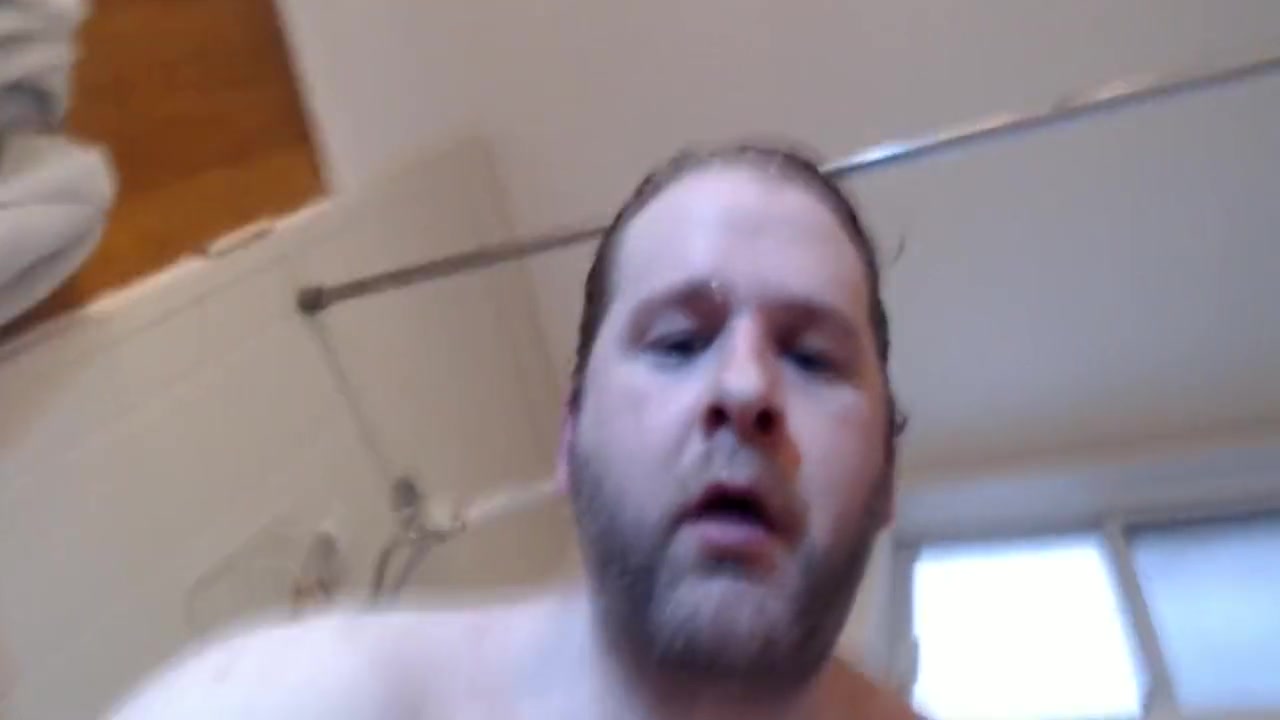 In The Shower Stroking My Hard Cock