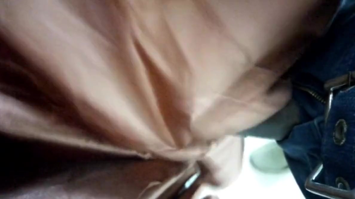 Handjob With Orange Satin Silky Curtain In Office (36)