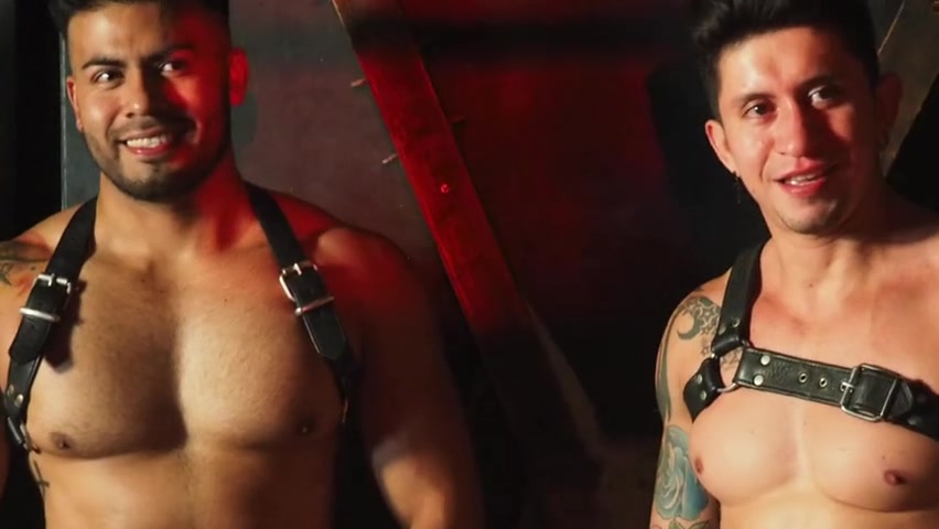 Latino top fucks two horny bottoms. - Two Buttholes for Javi