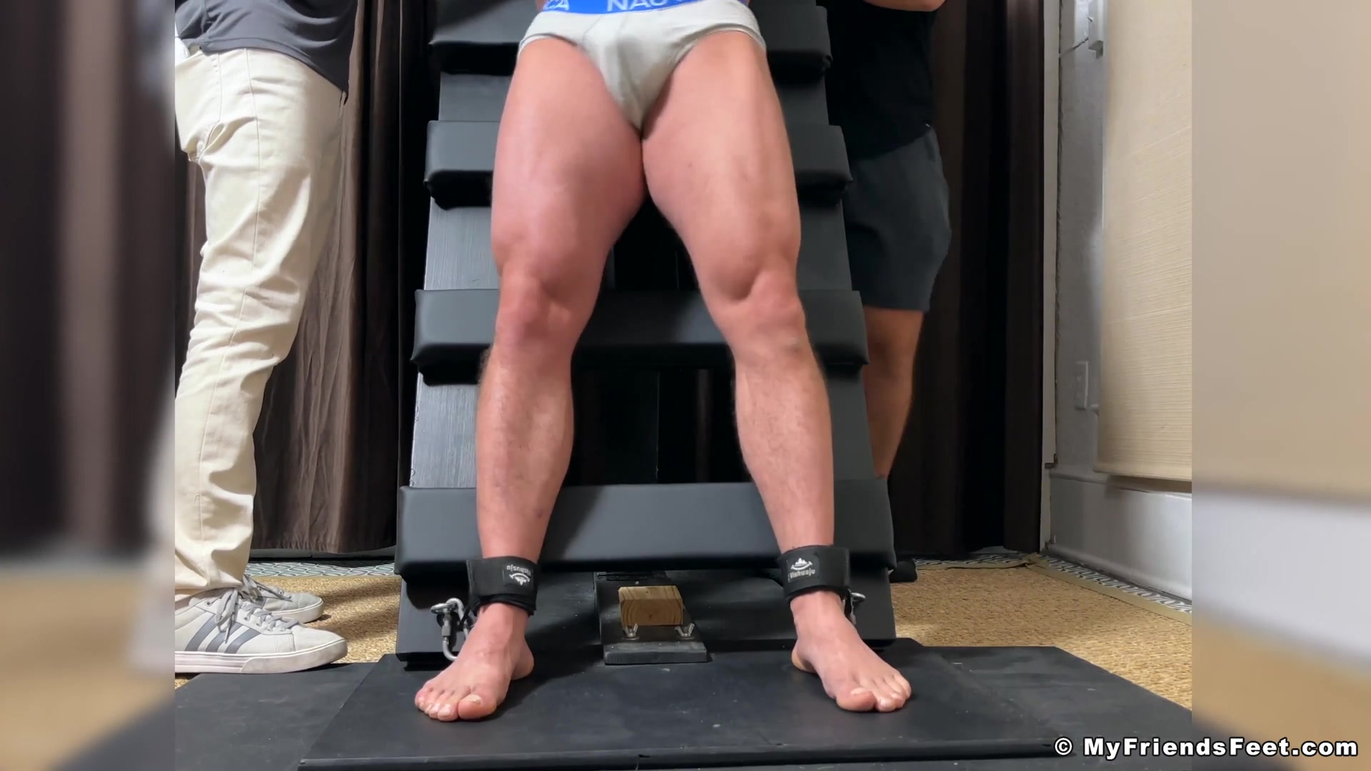 Braden on the "Tickling Rack" - Braden Charron