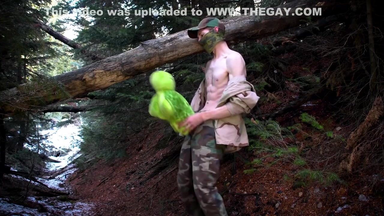 Soldier Dry Humping Pillow Plushie In Pine Tree Forest: Muscle Ass Boots Anon Army Hung