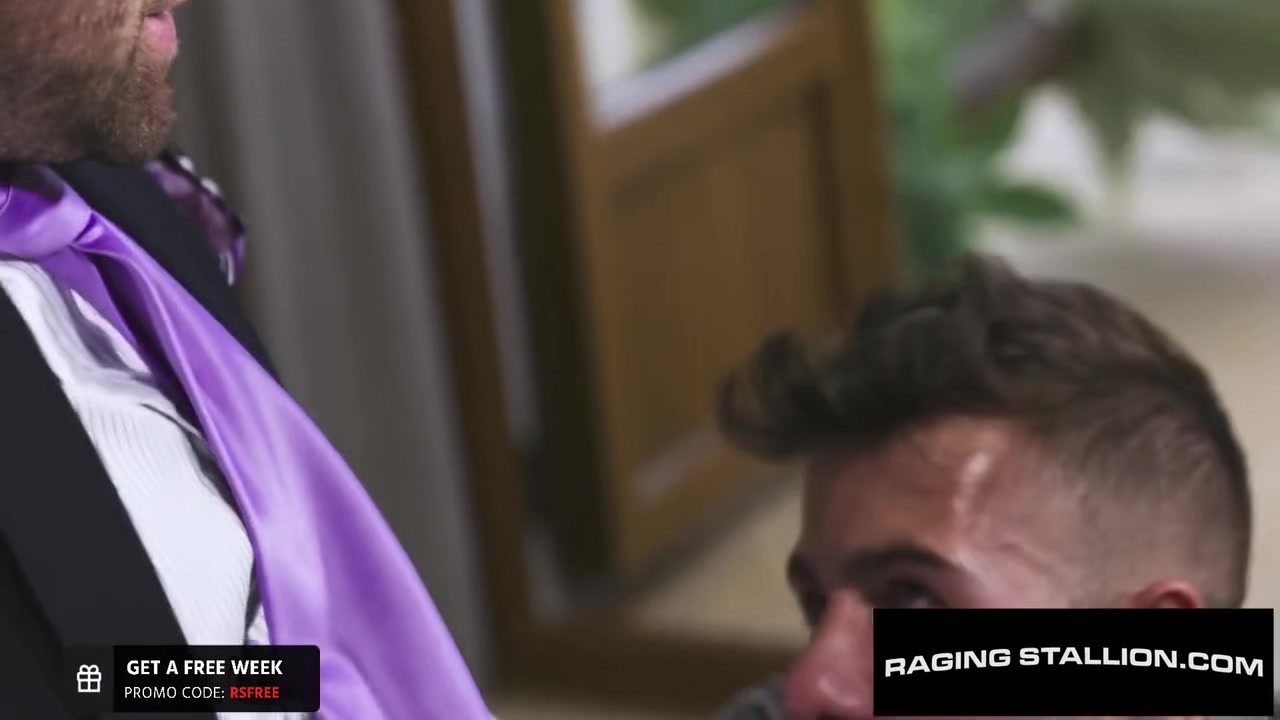 Bearded Hunk Drills Hot Shot Jock