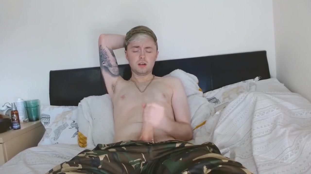 Army Boy Kam Plays With Self