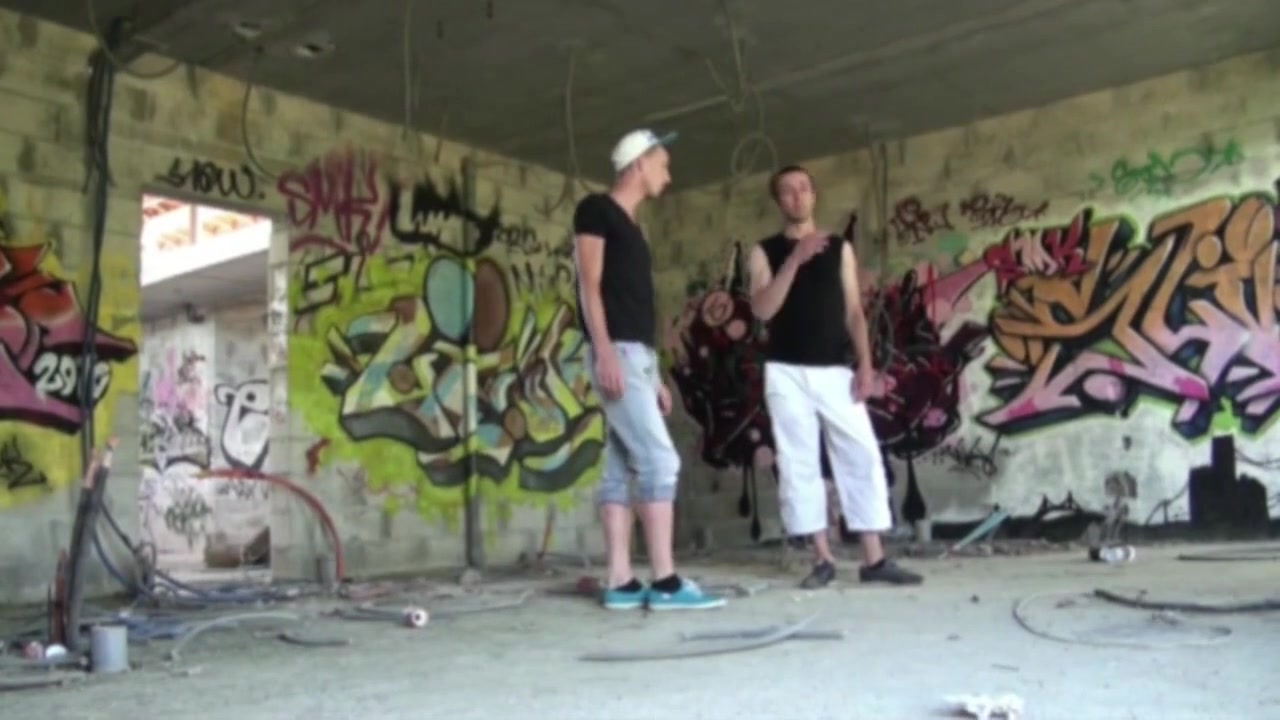Gay fucked by 2 tops in exhib outdoor place - CrunchBoy