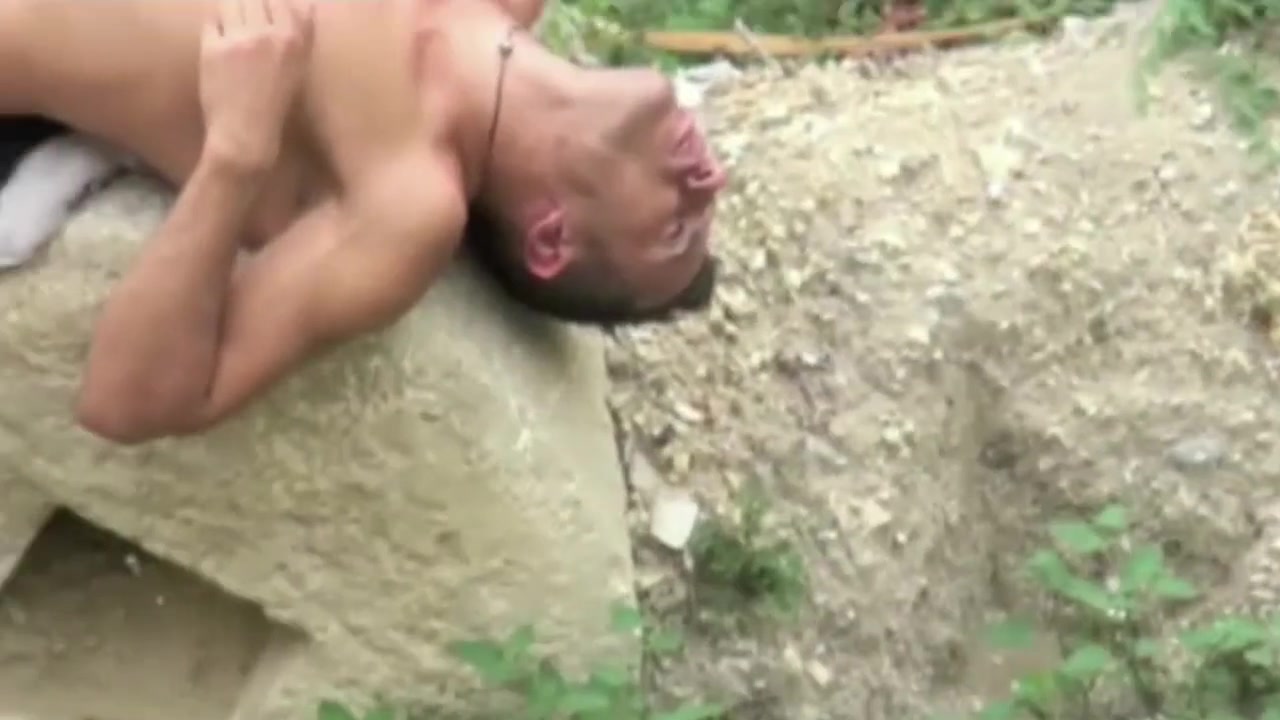 Juan Perez fucked outdoor by bear with XXL cock - CrunchBoy