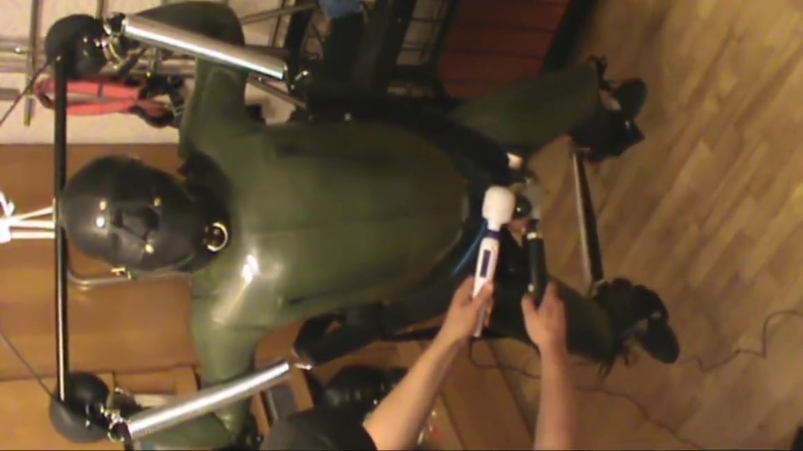 Green And Green - Swinged Rubberslave Gets A Massage