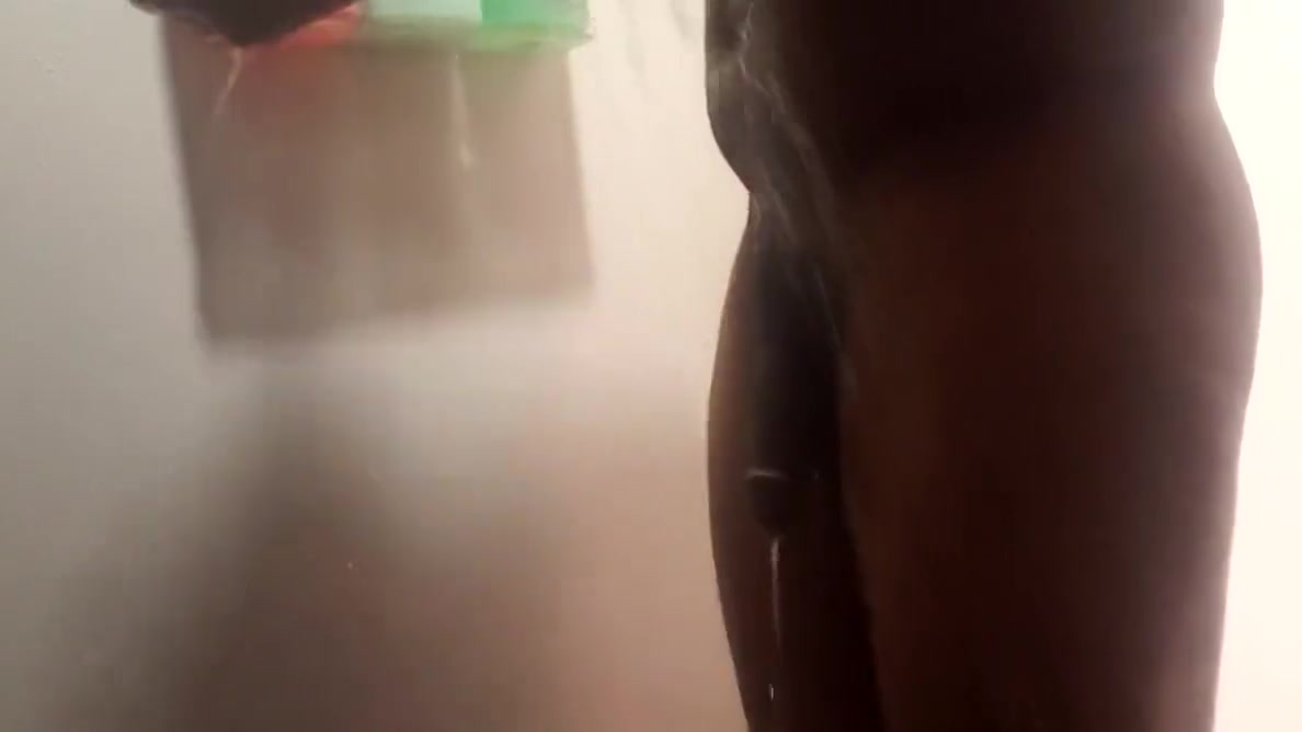 Gym Shower Stroking And Cum