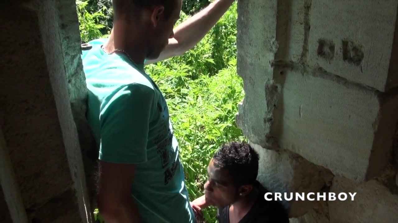 Young straight fucked by ebony in exhib outdoor place - CrunchBoy