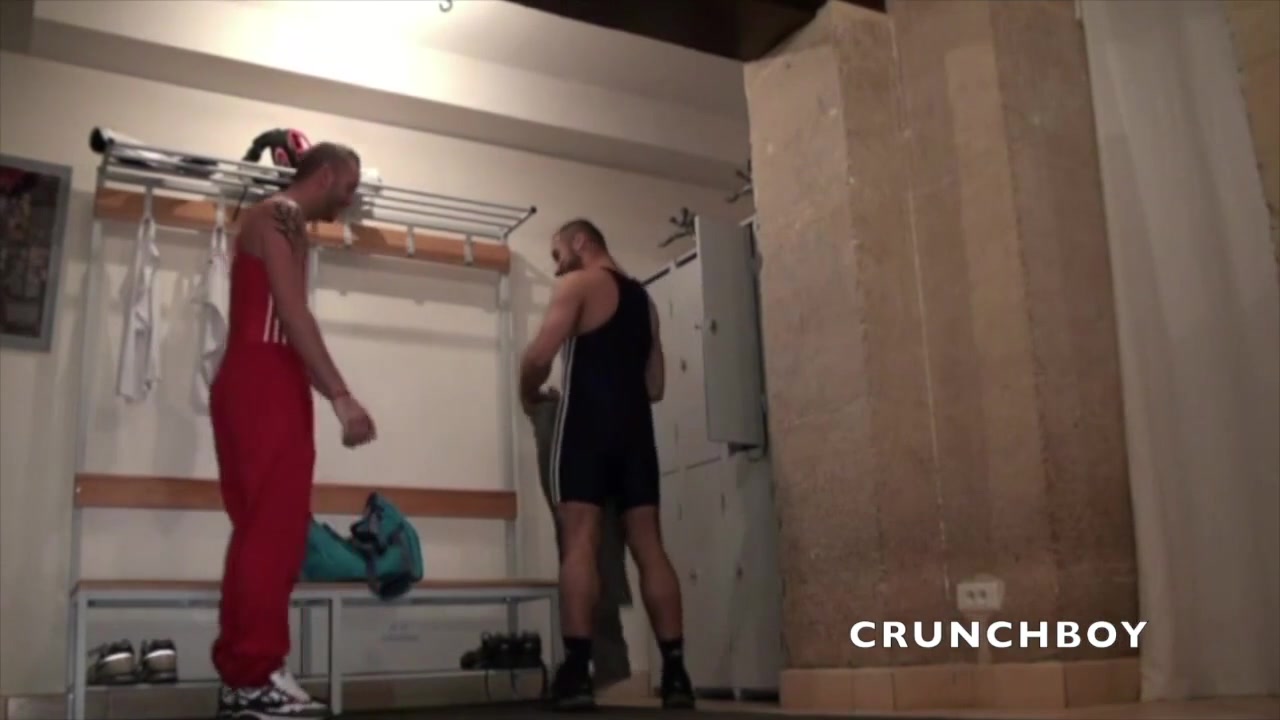 Two muscles sportive boys with big cock fucking at the sport club - CrunchBoy
