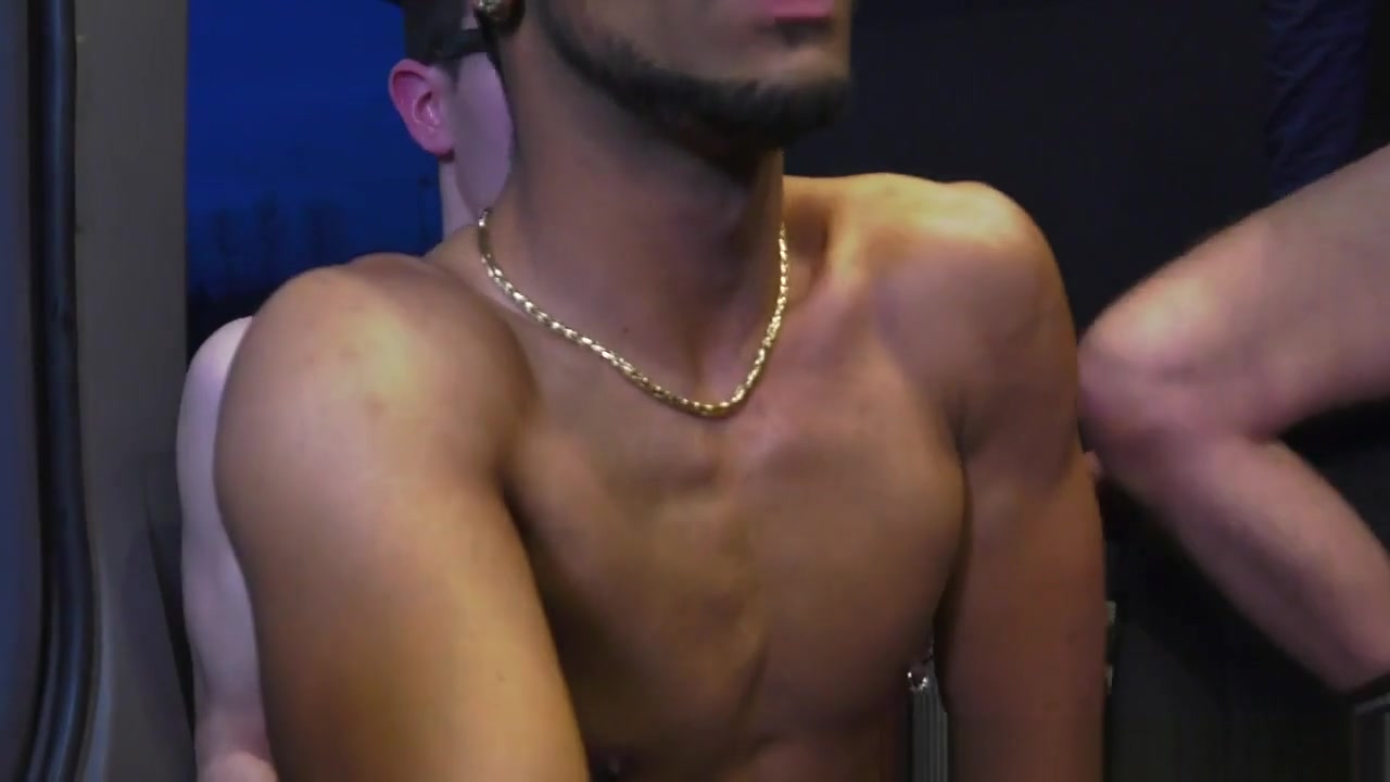 amazign gang bang in bus oin the road in Paris - InterracialBarebackSex