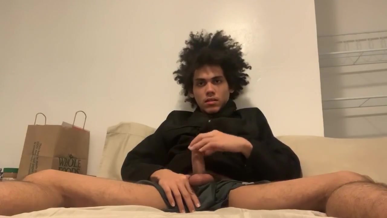 Kinky Hair Hispanic teen 18+ Touches Himself And Masturbates