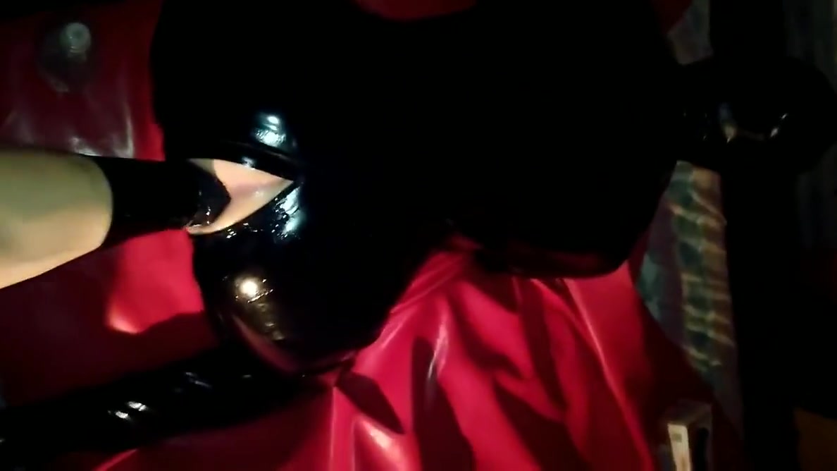Rubber Latex Master Fisting His Rubber Slave