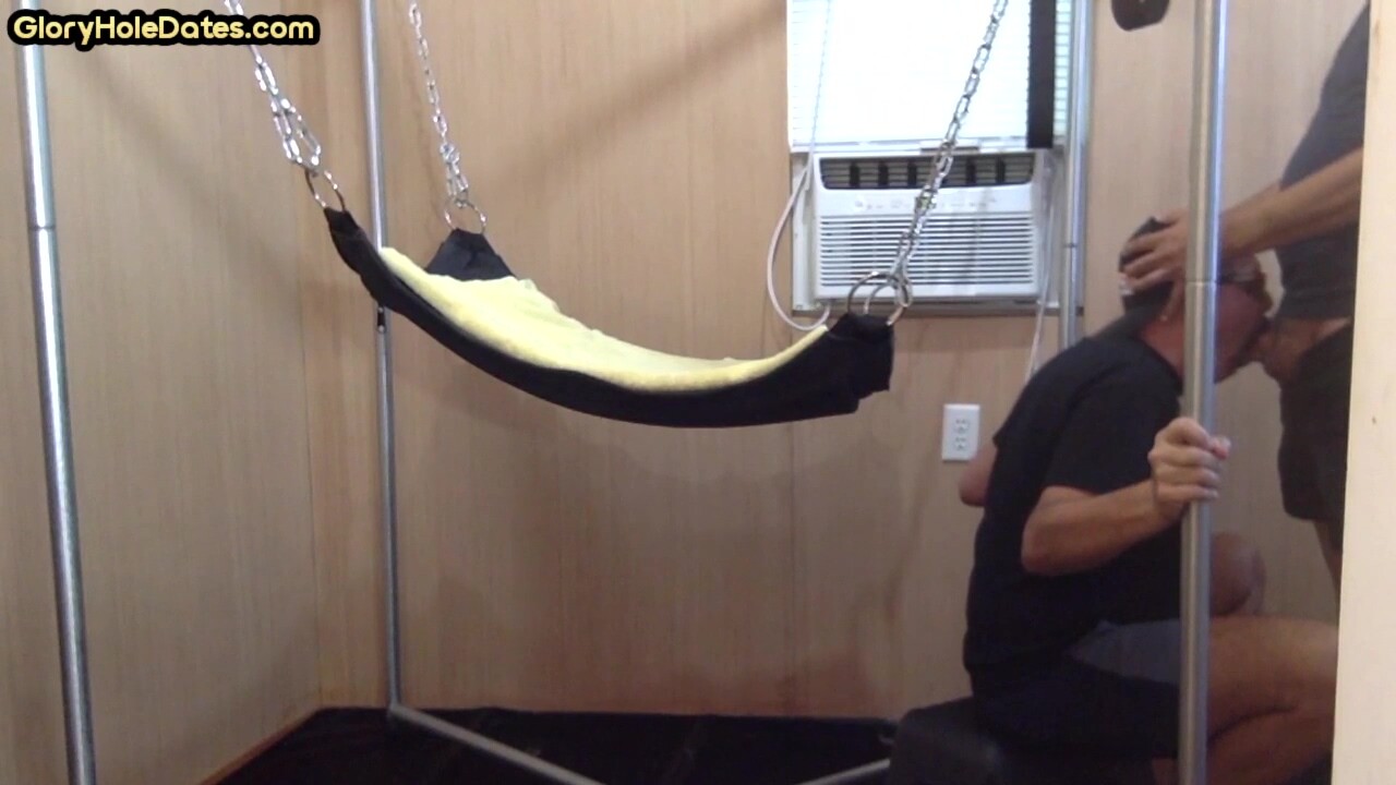Homemade DILF assdrilled in sling after giving blowjob