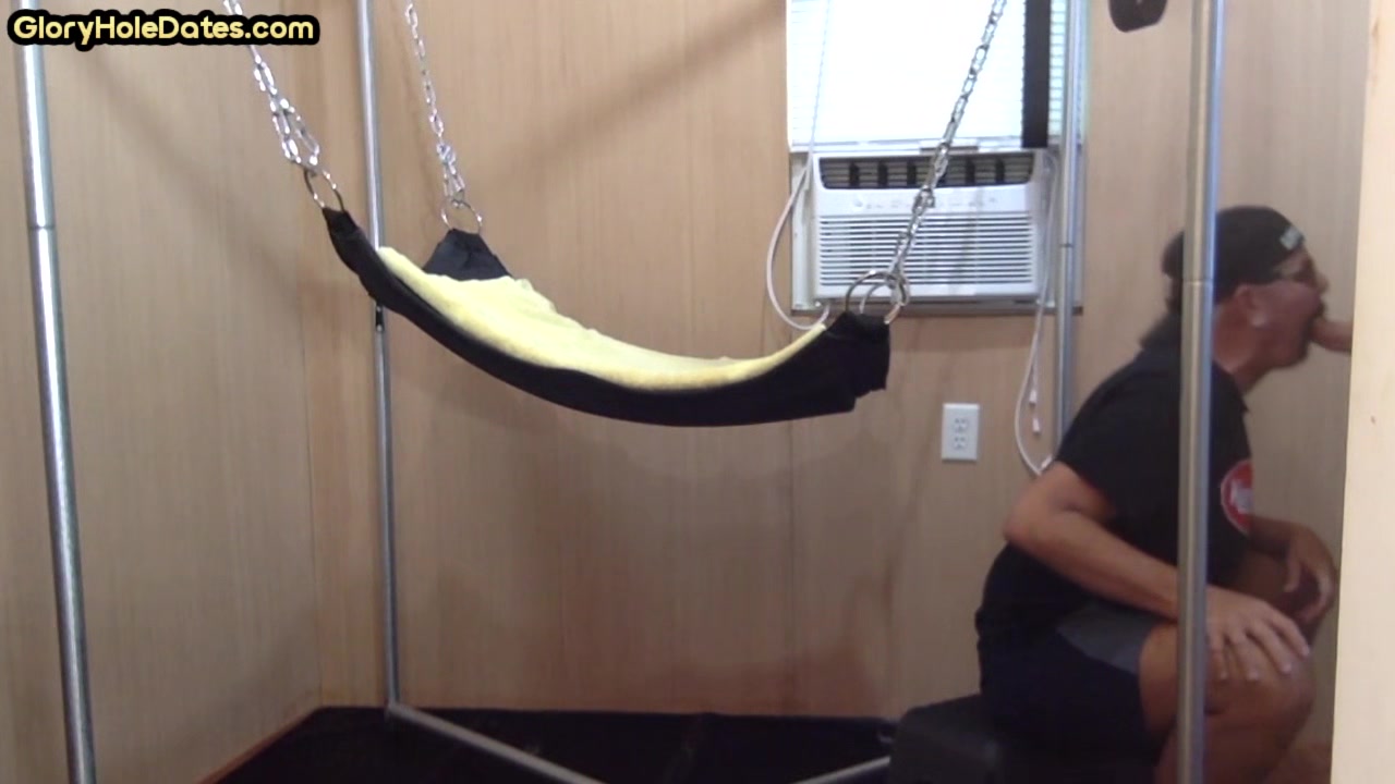 Homemade DILF assdrilled in sling after giving blowjob