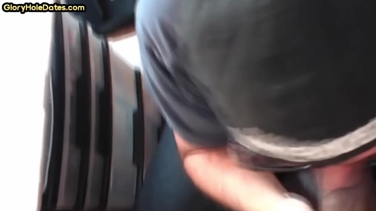 Cock hungry gloryhole DILF sucks dick in home private video