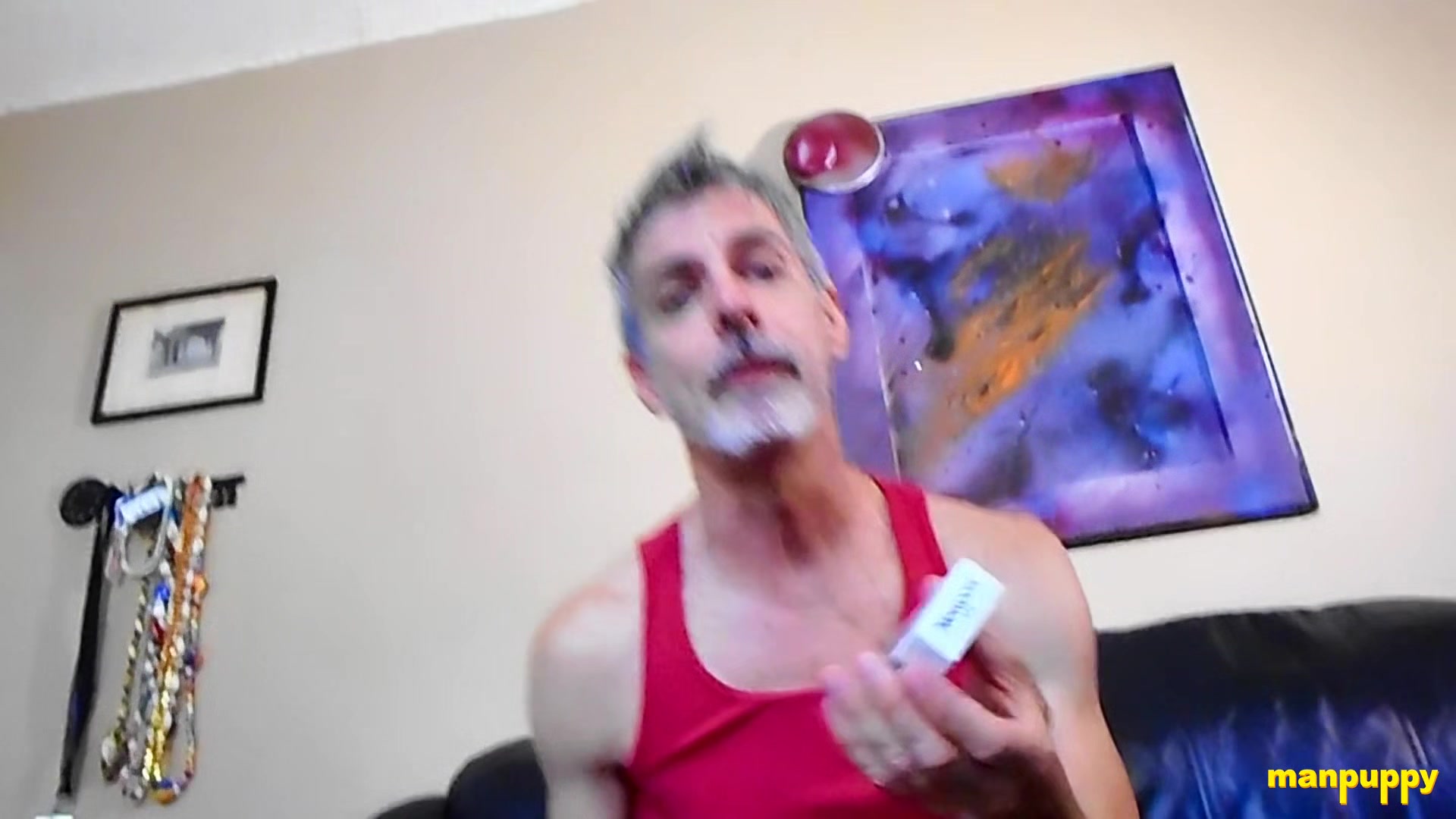 Step daddy Richard Lennox smokes while taunting his stepson