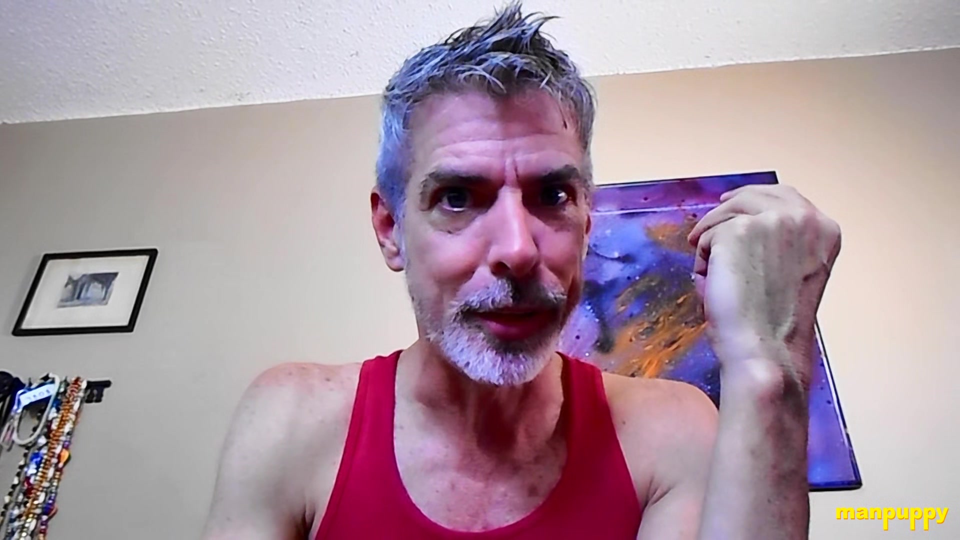 Step daddy Richard Lennox smokes while taunting his stepson