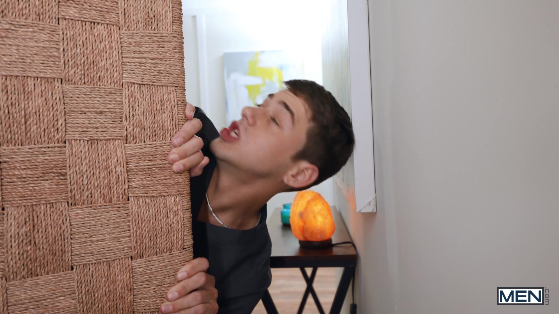 Cum Facial Scene Poster on men with Joey Mills, Dom King, Big Dick Fig