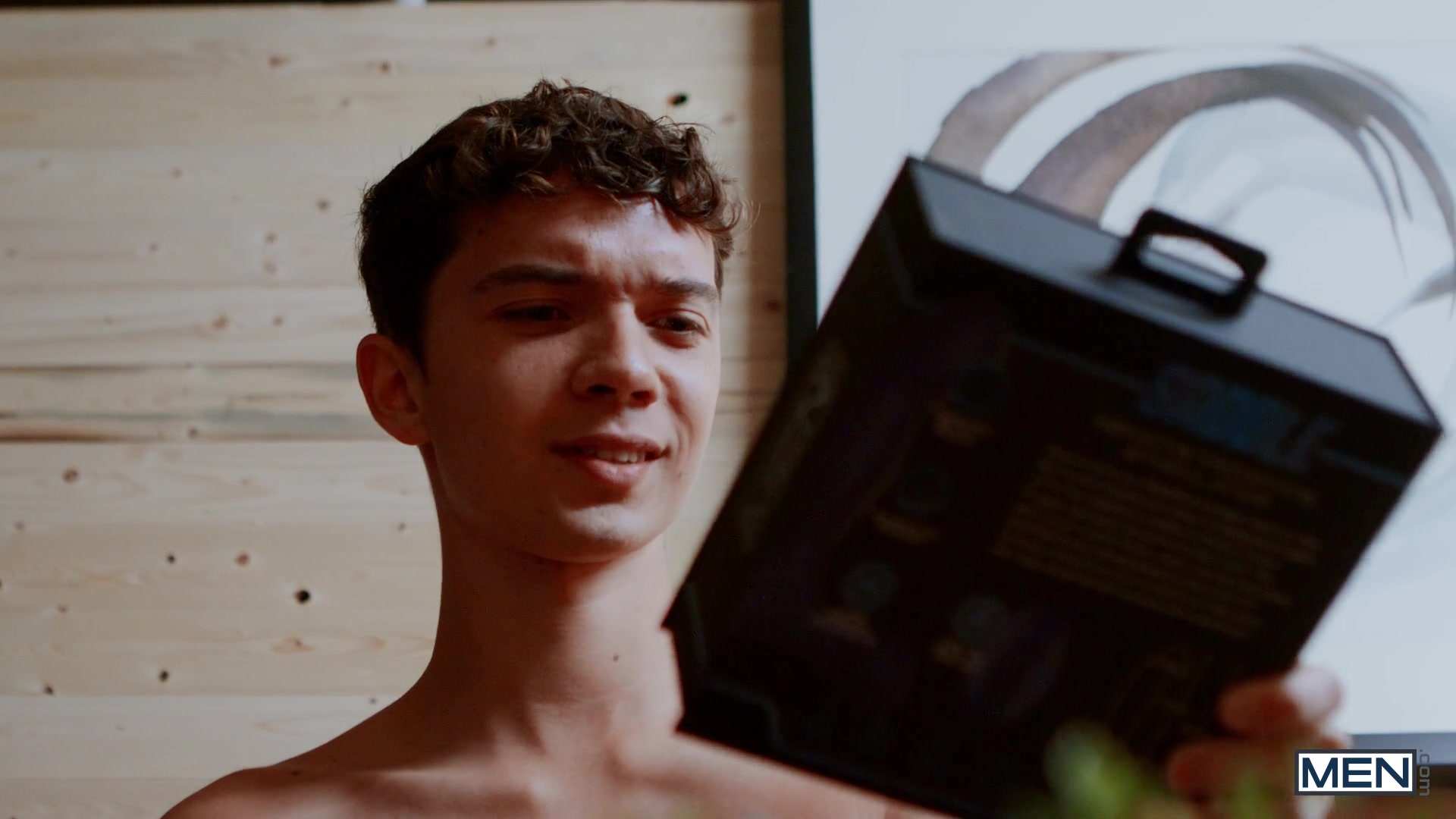 Bussy Control Scene Poster on men with Malik Delgaty, Sam Ledger