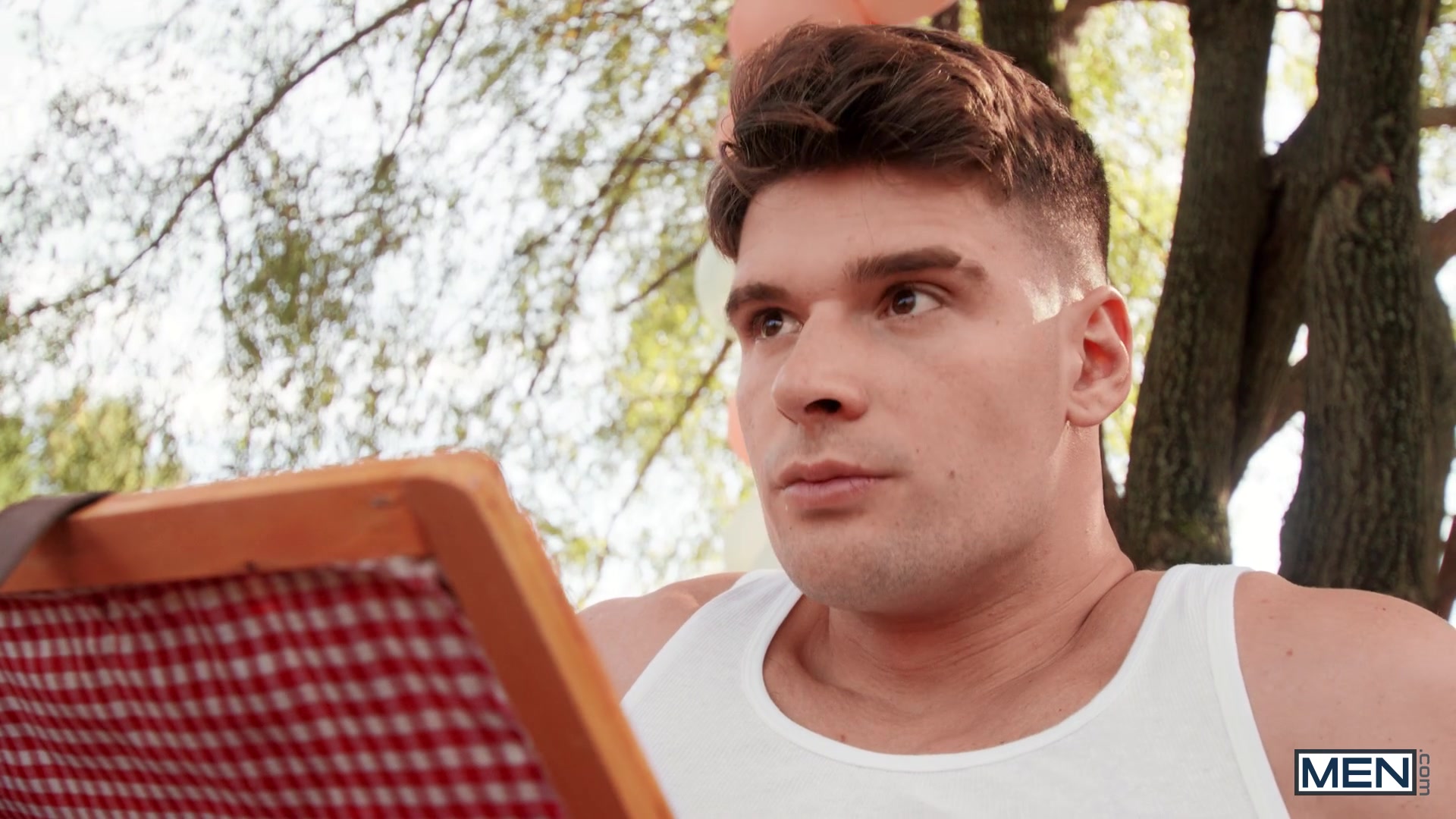 Dick At The Picnic Scene Poster on men with Malik Delgaty, Dom King