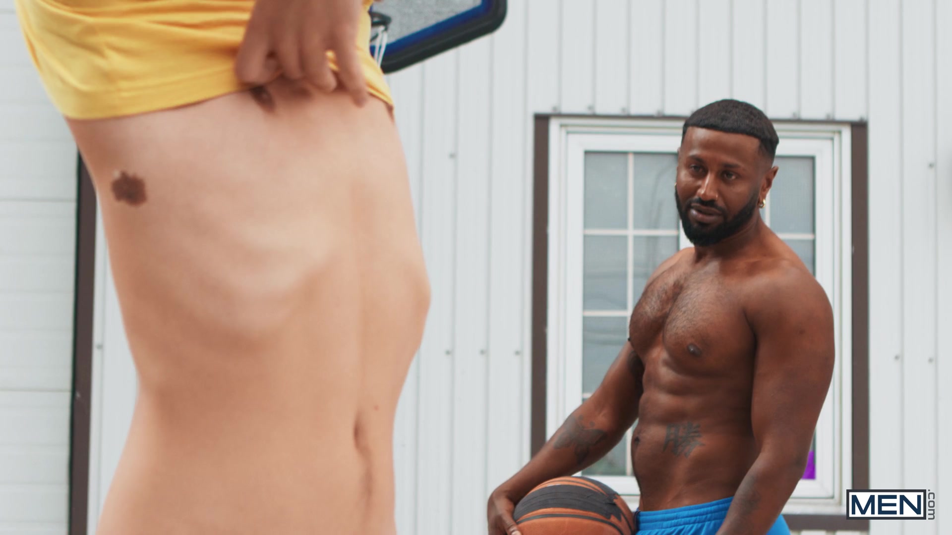Dicks And Hoops Scene Poster on men with Joey Mills, Braxton Cruz