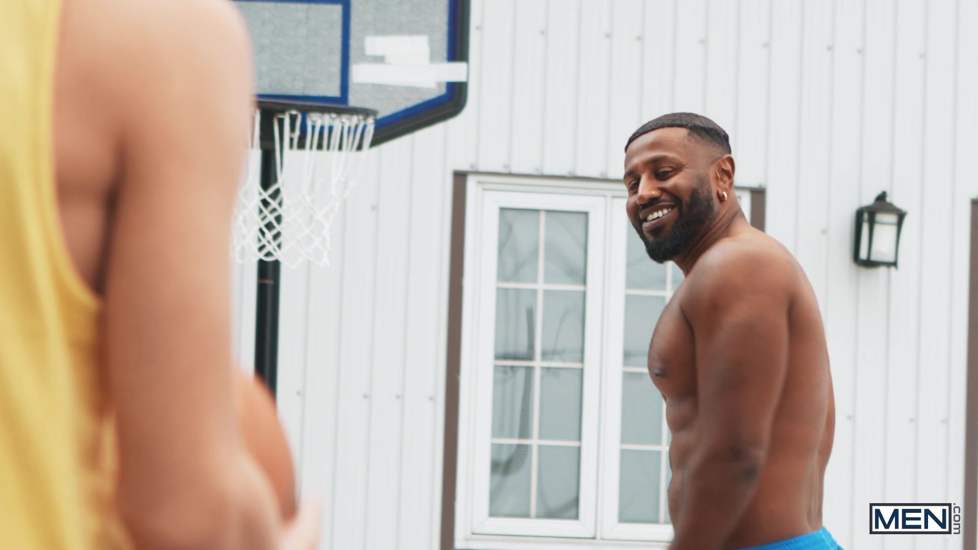 Dicks And Hoops Scene Poster on men with Joey Mills, Braxton Cruz