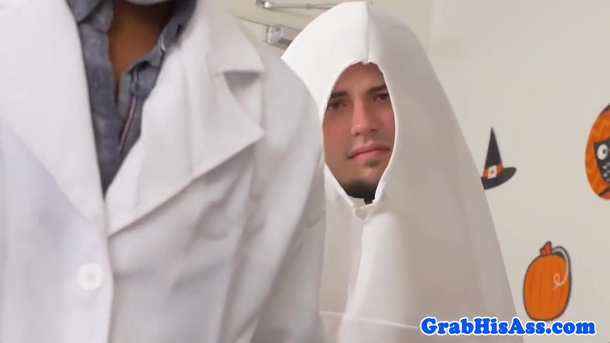 Costumed Office Party Ends In Interracial Bang