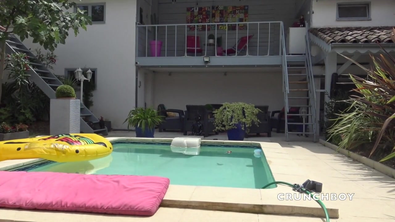 Slut Fucked Raw In The Swimming Pool - CrunchFrenchBareback