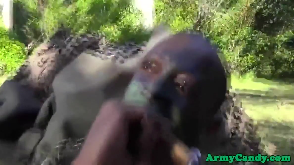 Military Muscle Hunk Bare Fucked And Jizzed