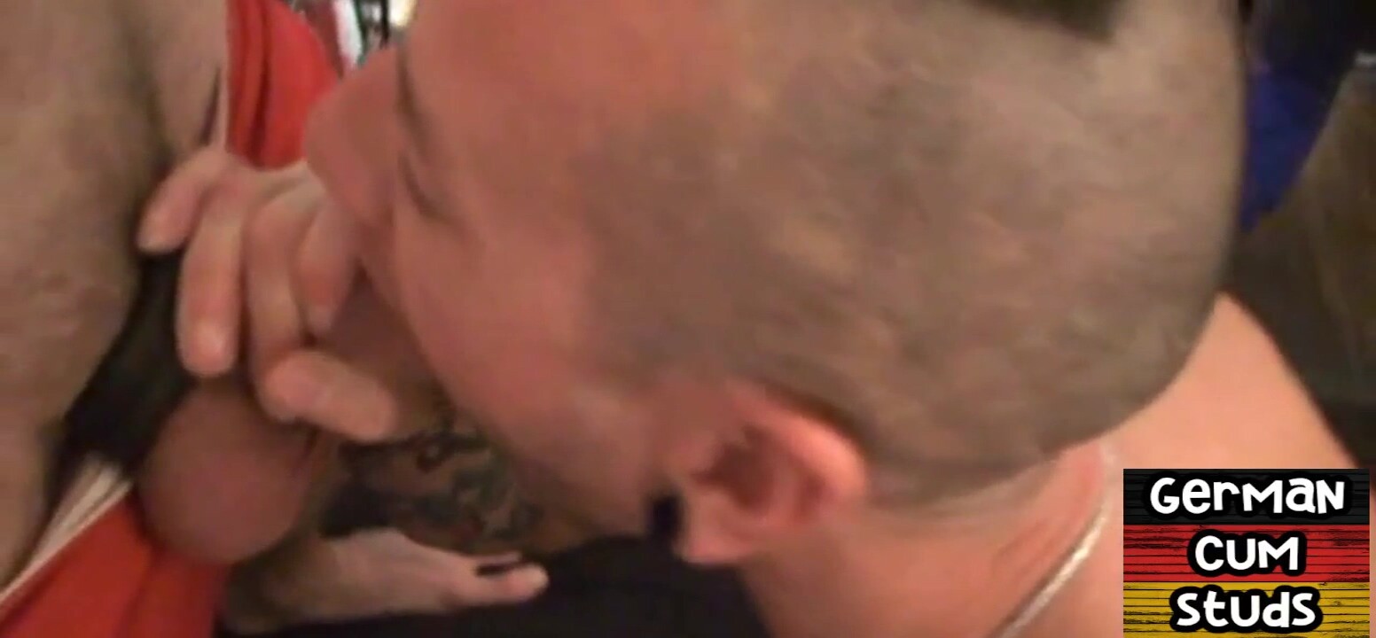 Amateur German tattooed stud sucked by BF in homemade video