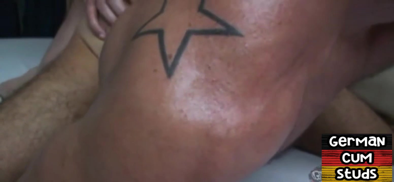 Amateur German tattooed jock barebacked in asshole at home
