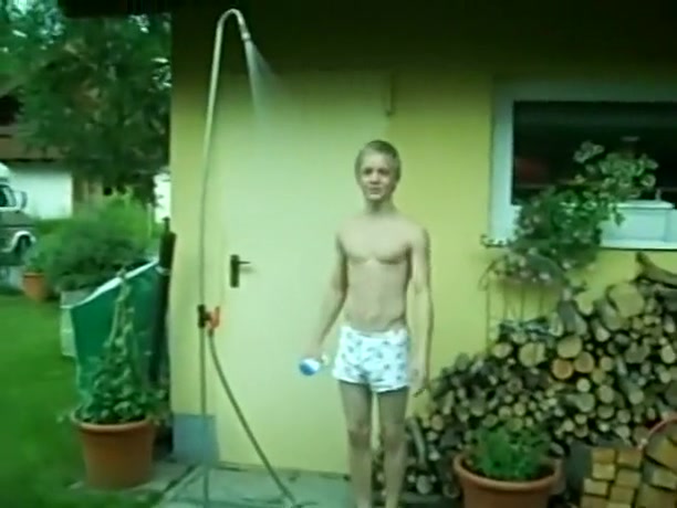 German Boy Singing In Shower