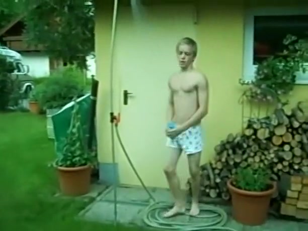 German Boy Singing In Shower