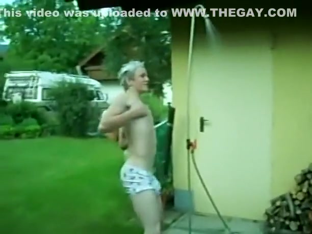 German Boy Singing In Shower