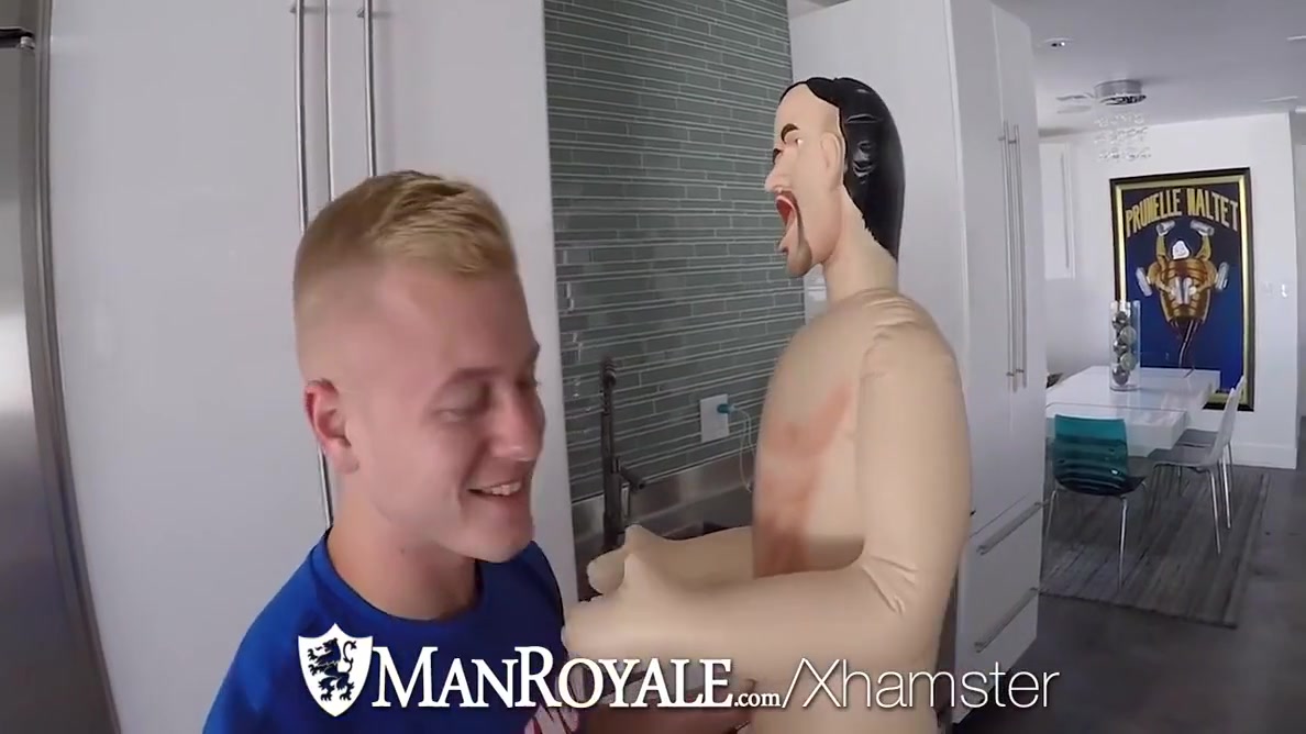 Manroyale Blow Up Doll Play Turns Into Fuck With Leo Luckett