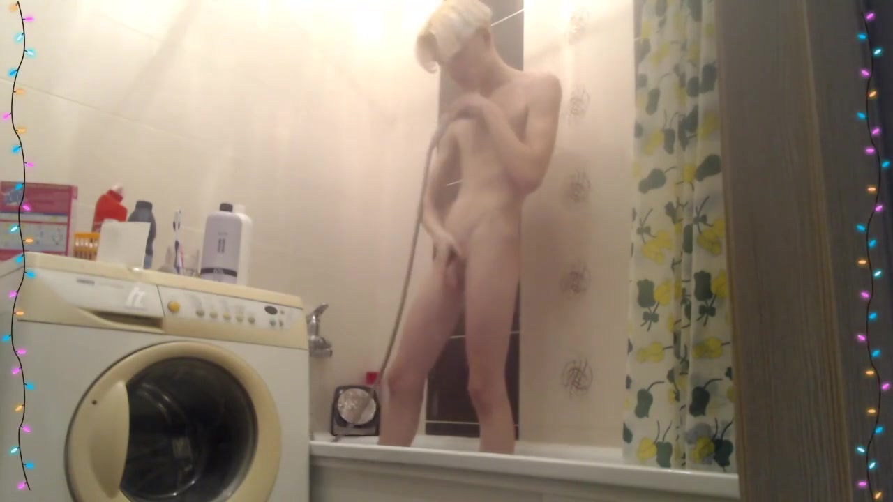 Blonde Boy Porn Takes A Shower