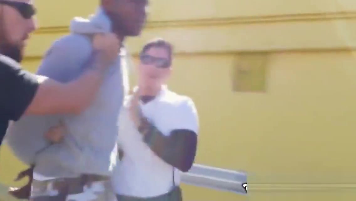 Black male suspect taken and fucked in office by policemen