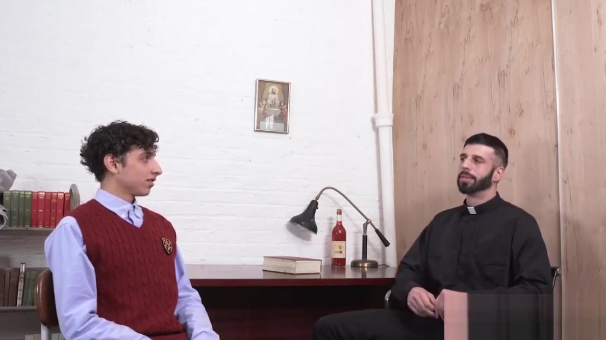 Twink Barebacked In The Priest s Office