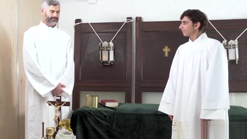 Taboo twink riding catholic cock