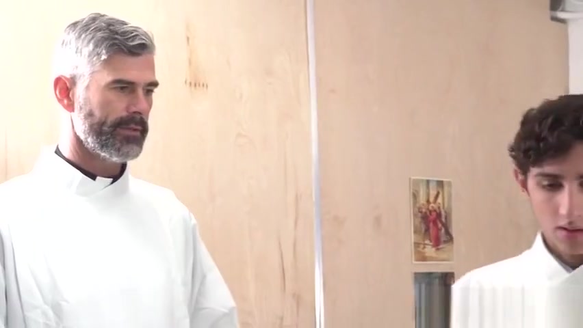 Taboo twink riding catholic cock